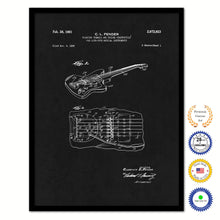 Load image into Gallery viewer, 1961 Fender Electric Guitar Tremolo Old Patent Art Print on Canvas Custom Framed Vintage Home Decor Wall Decoration Great for Gifts
