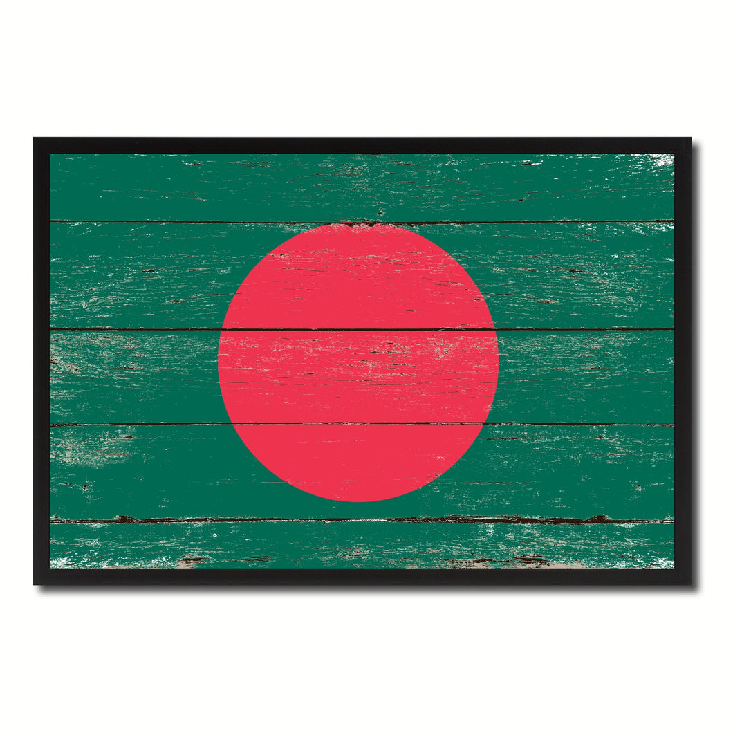 Bangladesh Country National Flag Vintage Canvas Print with Picture Frame Home Decor Wall Art Collection Gift Ideas