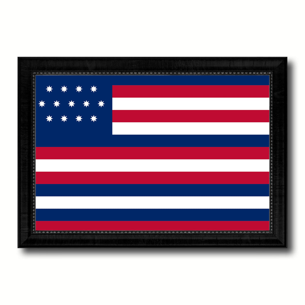 Serapis John Paul Joans Historical Revolutionary flag Canvas Print Black Picture Frame Gifts Home Decor Wall Art