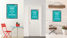 Load image into Gallery viewer, Train your mind to see the good in everything Motivational Quote Saying Canvas Print with Picture Frame Home Decor Wall Art, Aqua
