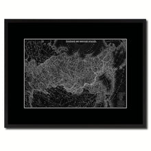 Load image into Gallery viewer, Russia Siberia Vintage Monochrome Map Canvas Print, Gifts Picture Frames Home Decor Wall Art
