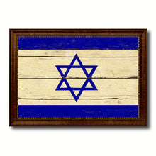 Load image into Gallery viewer, Israel Country Flag Vintage Canvas Print with Brown Picture Frame Home Decor Gifts Wall Art Decoration Artwork
