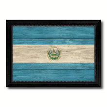 Load image into Gallery viewer, El Salvador Country Flag Texture Canvas Print with Black Picture Frame Home Decor Wall Art Decoration Collection Gift Ideas
