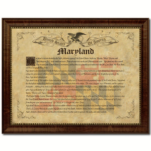 Maryland Vintage History Flag Canvas Print, Picture Frame Gift Ideas Home Décor Wall Art Decoration