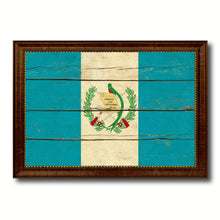 Load image into Gallery viewer, Guatemala Country Flag Vintage Canvas Print with Brown Picture Frame Home Decor Gifts Wall Art Decoration Artwork
