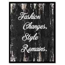 Load image into Gallery viewer, Fashion changes style remains Motivational Quote Saying Canvas Print with Picture Frame Home Decor Wall Art
