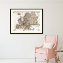 Load image into Gallery viewer, Europe Vintage Sepia Map Canvas Print, Picture Frame Gifts Home Decor Wall Art Decoration
