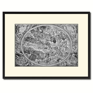 Christian Celestial Hemisphere Vintage B&W Map Canvas Print, Picture Frame Home Decor Wall Art Gift Ideas