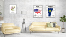 Load image into Gallery viewer, Vermont Flag Gifts Home Decor Wall Art Canvas Print with Custom Picture Frame
