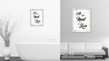 Load image into Gallery viewer, All You Need Is Love Vintage Saying Gifts Home Decor Wall Art Canvas Print with Custom Picture Frame
