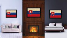 Load image into Gallery viewer, Slovakia Country Flag Vintage Canvas Print with Black Picture Frame Home Decor Gifts Wall Art Decoration Artwork
