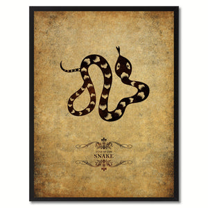Zodiac Snake Horoscope Canvas Print, Black Picture Frame Home Decor Wall Art Gift
