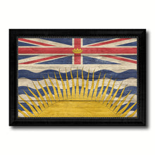 Load image into Gallery viewer, British Columbia Province City Canada Country Texture Flag Canvas Print Black Picture Frame
