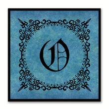 Load image into Gallery viewer, Alphabet O Blue Canvas Print Black Frame Kids Bedroom Wall Décor Home Art
