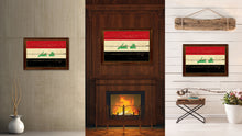 Load image into Gallery viewer, Iraq Country Flag Vintage Canvas Print with Brown Picture Frame Home Decor Gifts Wall Art Decoration Artwork
