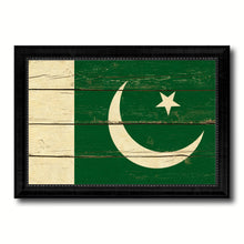 Load image into Gallery viewer, Pakistan Country Flag Vintage Canvas Print with Black Picture Frame Home Decor Gifts Wall Art Decoration Artwork
