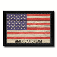 Load image into Gallery viewer, USA American Dream Flag Texture Canvas Print with Black Picture Frame Gift Ideas Home Decor Wall Art
