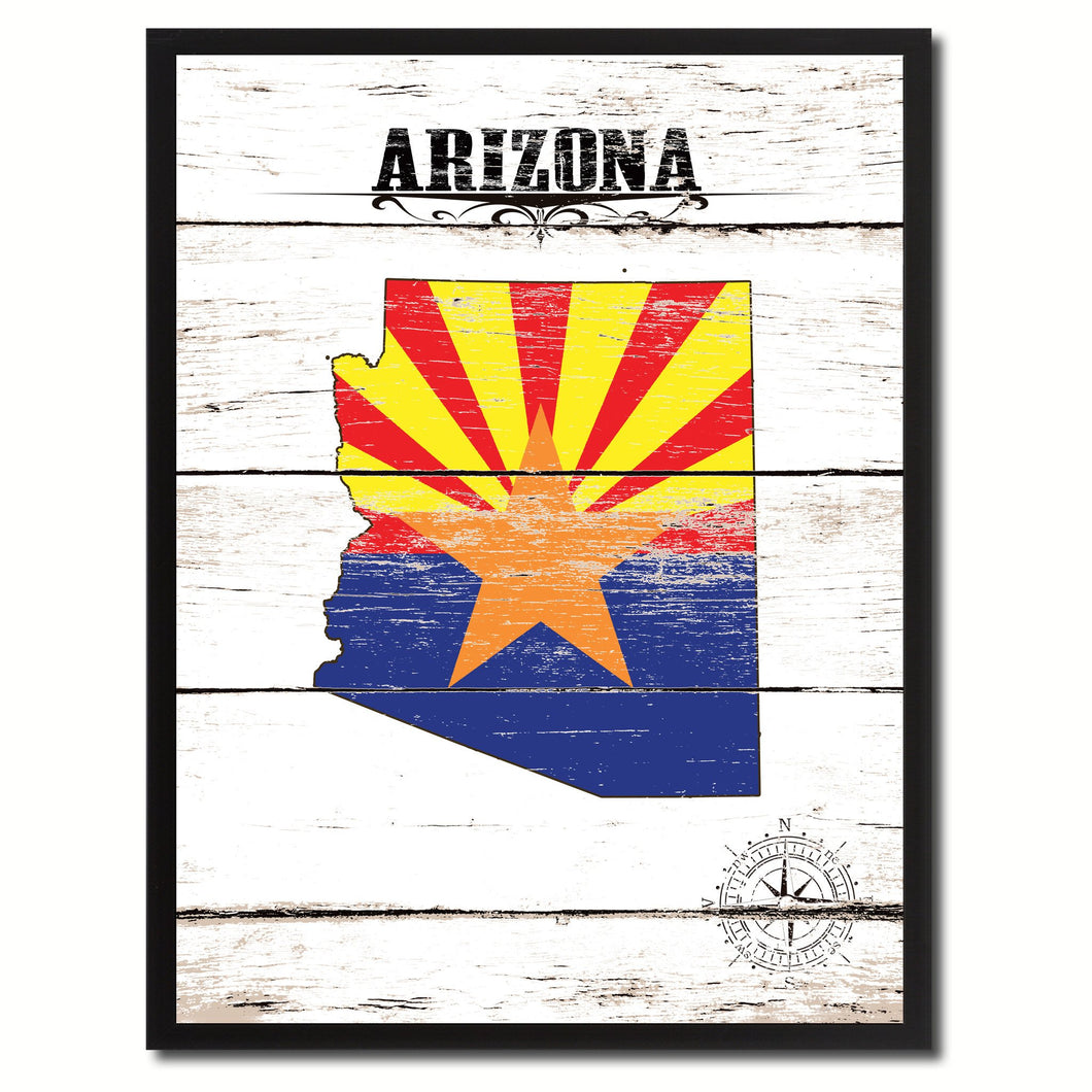 Arizona State Flag Gifts Home Decor Wall Art Canvas Print Picture Frames