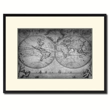 Load image into Gallery viewer, Vintage World Vintage B&amp;W Map Canvas Print, Picture Frame Home Decor Wall Art Gift Ideas
