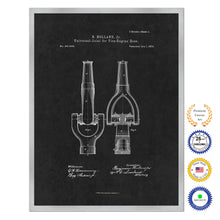 Load image into Gallery viewer, 1879 Firefighter Universal Joint for Fire Engine Hose Antique Patent Artwork Silver Framed Canvas Home Office Decor Great for Firefighter Fireman Firewoman
