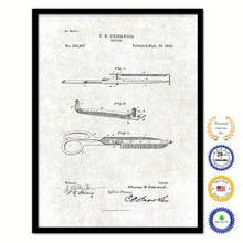 Load image into Gallery viewer, 1892 Barber Shears Vintage Patent Artwork Black Framed Canvas Print Home Office Decor Great Gift for Barber Salon Hair Stylist
