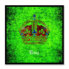 Load image into Gallery viewer, King Green Canvas Print Black Frame Kids Bedroom Wall Home Décor
