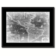 Load image into Gallery viewer, America Vintage Monochrome Map Canvas Print, Gifts Picture Frames Home Decor Wall Art
