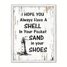 Load image into Gallery viewer, I Hope You Always Have A Shell Vintage Saying Gifts Home Decor Wall Art Canvas Print with Custom Picture Frame
