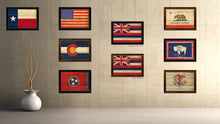 Load image into Gallery viewer, Hawaii State Vintage Flag Canvas Print with Black Picture Frame Home Decor Man Cave Wall Art Collectible Decoration Artwork Gifts
