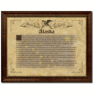 Alaska Vintage History Flag Canvas Print, Picture Frame Gift Ideas Home Décor Wall Art Decoration