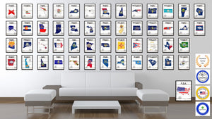 New Hampshire State Flag Gifts Home Decor Wall Art Canvas Print Picture Frames