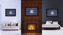 Load image into Gallery viewer, Texas History Lorenzo De Zavala Military Flag Texture Canvas Print with Black Picture Frame Gift Ideas Home Decor Wall Art
