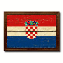 Load image into Gallery viewer, Croatia Country Flag Vintage Canvas Print with Brown Picture Frame Home Decor Gifts Wall Art Decoration Artwork
