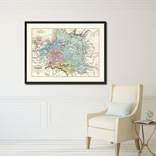 Load image into Gallery viewer, Poland Prussia Germany Vintage Antique Map Wall Art Home Decor Gift Ideas Canvas Print Custom Picture Frame
