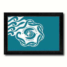 Load image into Gallery viewer, Seattle City Washington State Flag Canvas Print Black Picture Frame
