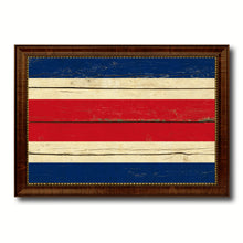 Load image into Gallery viewer, Costa Rica Country Flag Vintage Canvas Print with Brown Picture Frame Home Decor Gifts Wall Art Decoration Artwork
