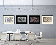 Load image into Gallery viewer, Afghanistan Persia Iraq Iran Vintage B&amp;W Map Canvas Print, Picture Frame Home Decor Wall Art Gift Ideas
