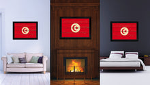 Load image into Gallery viewer, Tunisia Country Flag Vintage Canvas Print with Black Picture Frame Home Decor Gifts Wall Art Decoration Artwork
