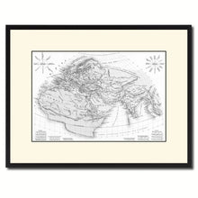 Load image into Gallery viewer, World In The Time Of Ptolomy Vintage B&amp;W Map Canvas Print, Picture Frame Home Decor Wall Art Gift Ideas
