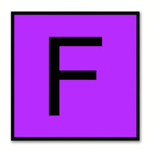Load image into Gallery viewer, Alphabet F Purple Canvas Print Black Frame Kids Bedroom Wall Décor Home Art
