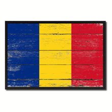 Load image into Gallery viewer, Romania Country National Flag Vintage Canvas Print with Picture Frame Home Decor Wall Art Collection Gift Ideas
