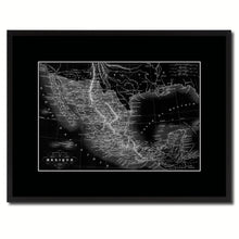 Load image into Gallery viewer, Mexico Vintage Monochrome Map Canvas Print, Gifts Picture Frames Home Decor Wall Art
