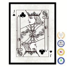 Load image into Gallery viewer, One Eye Jack Clover Poker Decks of Vintage Cards Print on Canvas Black Custom Framed
