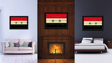 Load image into Gallery viewer, Syria Country Flag Vintage Canvas Print with Black Picture Frame Home Decor Gifts Wall Art Decoration Artwork
