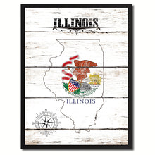 Load image into Gallery viewer, Illinois State Flag Gifts Home Decor Wall Art Canvas Print Picture Frames
