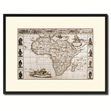 Load image into Gallery viewer, Africa Vintage Sepia Map Canvas Print, Picture Frame Gifts Home Decor Wall Art Decoration
