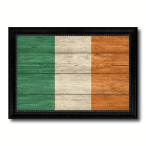 Ireland Country Flag Texture Canvas Print with Black Picture Frame Home Decor Wall Art Decoration Collection Gift Ideas