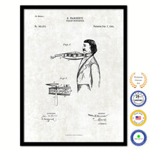 Load image into Gallery viewer, 1893 Violin Supporter Old Patent Art Print on Canvas Custom Framed Vintage Home Decor Wall Decoration Great for Gifts
