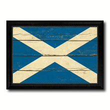 Load image into Gallery viewer, Scotland Country Flag Vintage Canvas Print with Black Picture Frame Home Decor Gifts Wall Art Decoration Artwork
