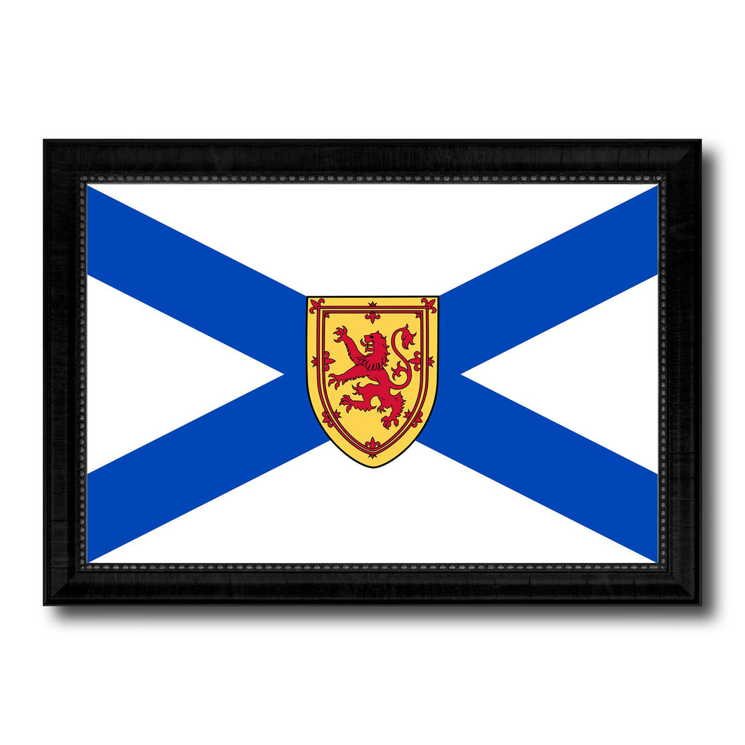 Nova Scotia Province City Canada Country Flag Canvas Print Black Picture Frame